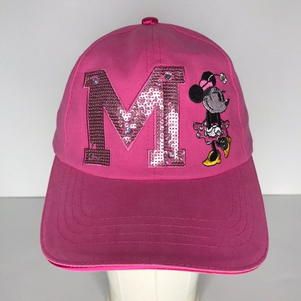 Disney Minnie Mouse Pink Sequin Girls Adjustable Hat - Picture 1 of 11